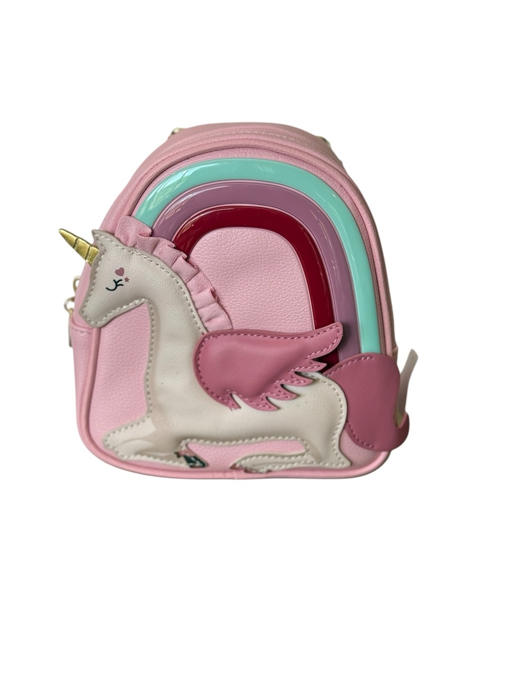 Bath & Body Works Pink Rainbow Unicorn Cosmetic Makeup Bag Backpack w Zipper